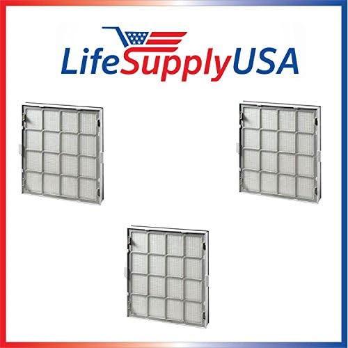 LifeSupplyUSA 3 Complete All-in-One Replacement True HEPA Filter Cartridge Kits Compatible with Winix Ultimate 119110 Air Purifier Size 21