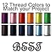 Best Sewing Kit Bundle with Scissors, Thimble, Thread, Needles, Tape Measure, Carrying Case and Accessories