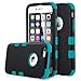ULAK iPhone 6S Case, iPhone 6 Case, Shock-Absorbing Case with Hybrid 3in1 Soft Silicone + Hard PC Cover for Apple iPhone 6/6S 4.7 Inch Device (Black/Blue)