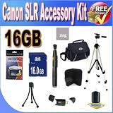Canon Digital SLR Camera 16GB SDHC Deluxe Accessory Saver Kit