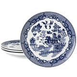 HIC Blue Willow 10-1/4-Inch Dinner Plate, Set of 4