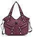 Scarleton Purses for Women, Top Handle Hobo Tote Bag, Faux Leather Satchel Shoulder Bag Large, H147616 - Purple