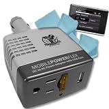 A Portable Wall Socket Car Power Adapter / Charger & USB Cable for FLO TV Personal Television PT350 - w/ Bonus Micro USB cable for charging mobile phones and USB compatible devices *** Includes Two Micro Fiber Cleaning Cloth