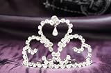 New Beautiful Bridal Wedding Tiara Crown with Crystal Heart DH15756