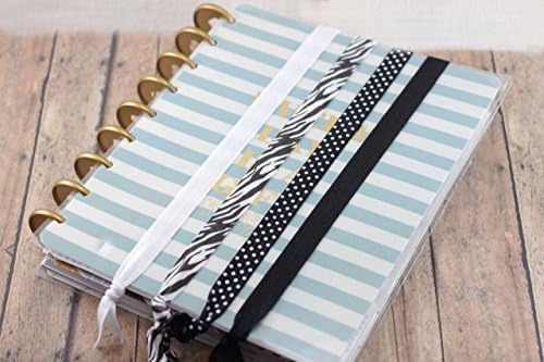 Black & White Bookmark or Planner Band Fits Any Book or Planner Measuring 9.5" Tall, Planner Accessories