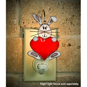 SWITCHABLES Stained Glass Night Light COVER - LOVEABLE BUNNY SW107 - LIGHT FIXTURE SOLD... by Switchables