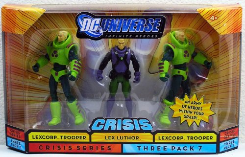  DC Universe Infinite Heroes Crisis Action Figure 3-Pack Lex Luthor with 2 Lexcorp Troopers