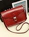 Jollychic Women's Retro Style Solid Color Crossbody Bags PU