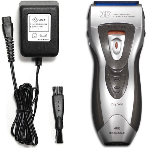 ★充電式三枚刃電動シェーバー★ヒゲ剃り　水洗い可で清潔！　往復三枚刃で剃り残し無し！