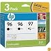 HP Combo Pack 3-Pack Inkjet Printer Ink 2- HP 96 (Black) 1- HP 97 (Color)