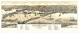 Historic Maps - Duluth Bird's Eye View Map 1883 Minnesota - St. Louis County - View of Duluth, Minn. 1883. 36x54