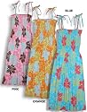 Brilliant Splash Spaghetti Strap Hawaiian Aloha Smocked Sun Dress