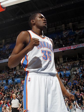 New Orleans Hornets v Oklahoma City Thunder: Kevin Durant Photographic Poster Print by Layne Murdoch, 30x40