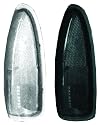 Recon 264120BK LED Side Mirror Lens 2003-2007 Ford F250/F350 Super Duty & Excursion (2 Piece Set) - Smoked Lens