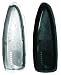 Recon 264120BK LED Side Mirror Lens 2003-2007 Ford F250/F350 Super Duty & Excursion (2 Piece Set) - Smoked Lens