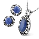 Denim Lapis & Silver Filigree Gift Set