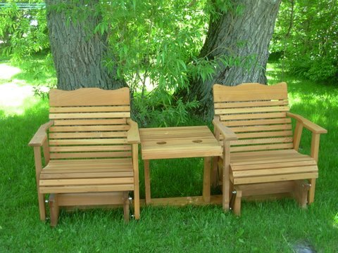 Cedar 6' Cedar Settee Glider, Amish Crafted