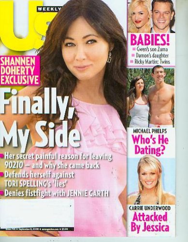 US Weekly September 8 2008 Shannen Doherty, Michael Phelps, Carrie Underwood (Issue 708)