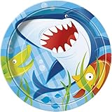 Ocean Shark Dessert Plastes, 8ct