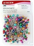 Singer Pearlized Head Straight Pins, 150-Count