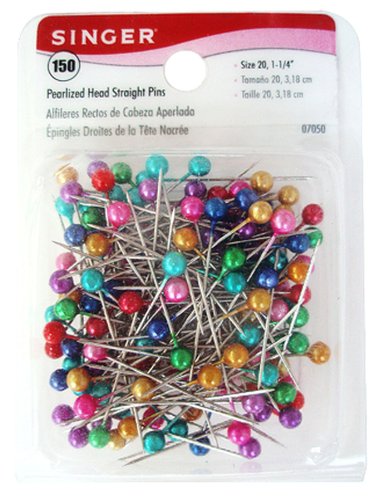 Singer Pearlized Head Straight Pins, 150-Count