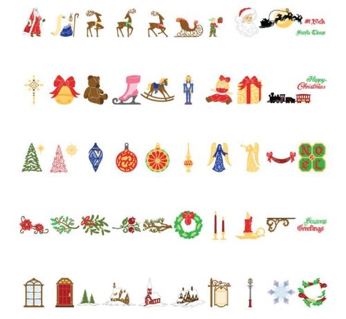 Cricut 29-0693 Solutions Christmas Cartridge for Cricut Cutting Machines