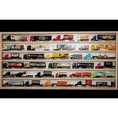 V37 Vitrine Spur N Setzkasten Holz Regal Sammlervitrine H0 Mini Truck 90 cm