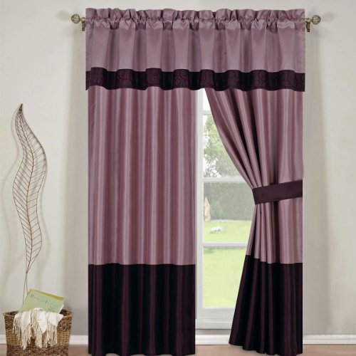 Bed in a Bag Set Wendy Purple 13 Pieces Queen Size (includes 2 curtains