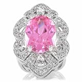 Mary's Pink Art Deco Cocktail Ring