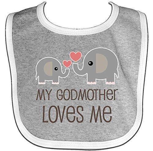 Inktastic Baby Boys' My Godmother Loves Me Baby Bib