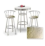 IMAGE OF Chrome Bar Table & 2 Chrome 29