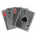 Four Aces Pewter Belt Buckle
