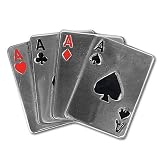Four Aces Pewter Belt Buckle