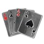 Four Aces Pewter Belt Buckle