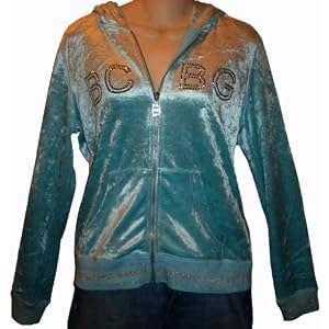 BCBG Maxazria Hooded Hoodie Sweat Jacket Embellished w  Rhinestones Available in Several Colors and...
