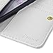 Insten Leather Wallet Case Compatible with Apple iPhone 5 - Retail Packaging - White