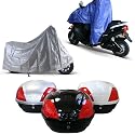 電動バイク ecolu オプション3点セット リアボックス・バイクカバー・レインコート