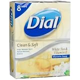 Dial Bar Soap, White Tea and Vitamin E, 8-Count, 4-Ounce Bars (Pack of 4)