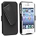 Black Rubberized CASE + Belt Clip Holster for iPhone 4 by SportyGigabite