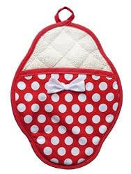 Jessie Steele 601-JS-94R Red and White Polka Scalloped Pot Mitt