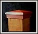 4x4 (Nominal) Cedar Color Pyramid Slim Profile Post Caps - with 10 Year Warranty - Free Shipping