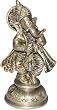 Brass Statue Standing Ganesha Playing Manjira 2.25 x 2.5 x 5.5 inches