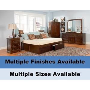 King Concord Platform Bed with Flat Panel Footboard in Espresso by Atlantic Furniture