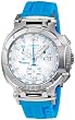 Tissot Women's T0482171701702 T-Race White Dial Blue Silicone Strap Watch from Tissot