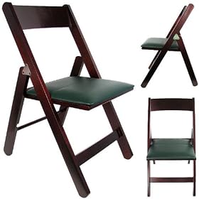 Upholstered and Padded Natural Wood Folding Chair - Casino Supplies > Tables > Table... by 