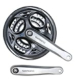 Shimano Altus FC M311 MTB Bike 42/32/22 Crankset in Silver with Bicycle Chainguard