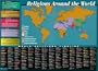 World Religions Map & Timeline Art Poster Print, 25x18