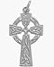 10 Karat White Gold Inscribed Celtic Cross with a 16 chain