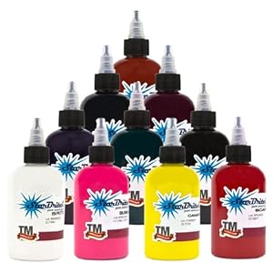 Starbrite 10 Primary Colors Sterile Tattoo Ink 2 OZ Set