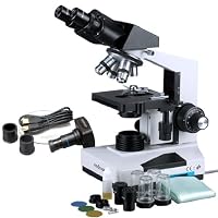 AmScope 40x-2000x Professional Full-Size Digital Binocular Biological Compound Microscope for Doctors Vets Medical School Students with 5MP Digital USB Camera from AmScope